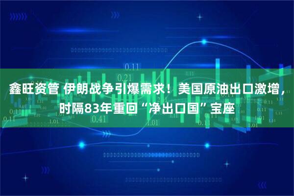 鑫旺资管 伊朗战争引爆需求！美国原油出口激增，时隔83年重回“净出口国”宝座